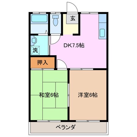 三日市駅 徒歩15分 3階の物件間取画像